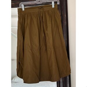 Vince Army Green Cotton Skirt Size Small